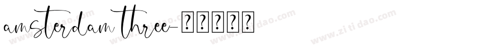 amsterdam three字体转换